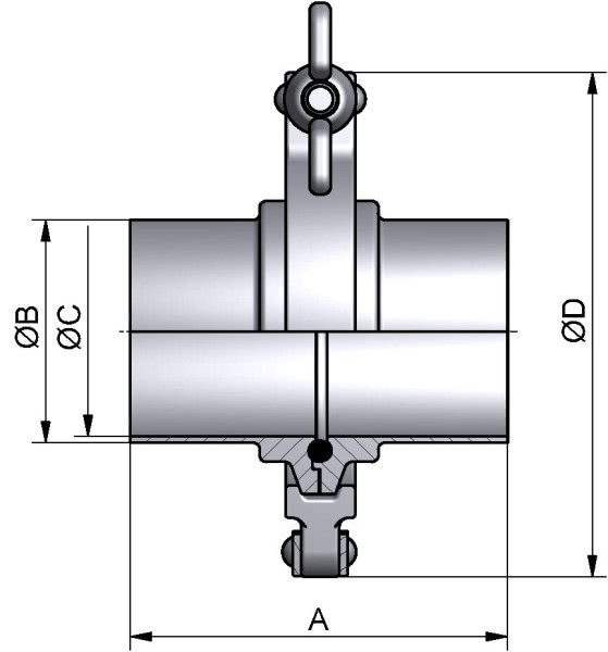 HyCom Klemmverbindung, DIN, DIN 11864, 1.4404, DN 40 (41x1,5mm)