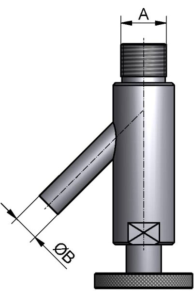 Entlüftungsventil, AISI 316L pol., Kegel/Mutter DN20