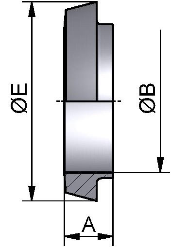 Kegelstutzen kurz, AISI 304 bl., DN 15 (18x1,5mm)