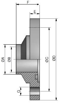 Hygiene Glattflansch FG1, V, DIN, AISI 316L bl., DN 40 (41x1,5mm)