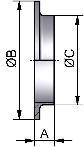 DS Bundstutzen-S, AISI 316L bl., DN 25