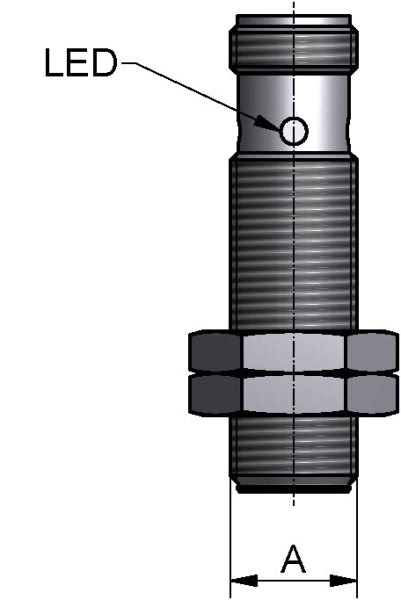 Näherungsinitiator-induktiv M12x1, DN 15-200 /1"-4", 24V DC, NO, PNP 3-Leiter