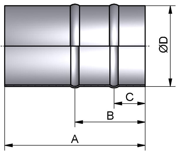 Schlauchtülle, DIN-ROHR, AISI 316L pol., DN 25