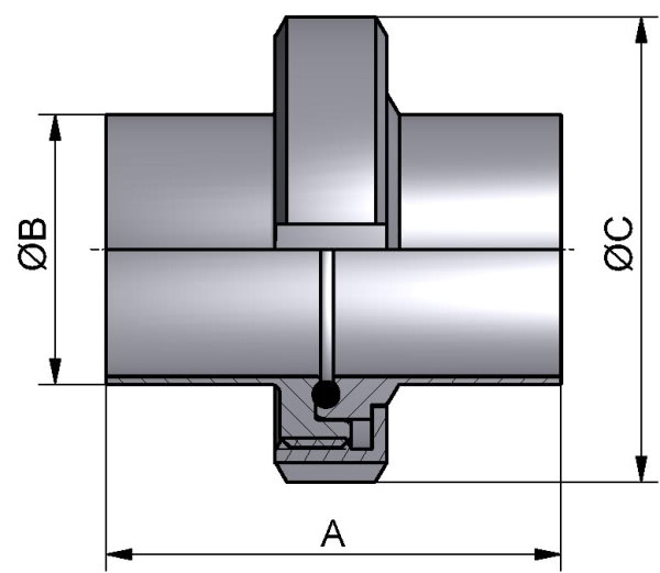 HyCom Verschraubung, ISO, DIN 11864, 1.4404, 33,7x2mm