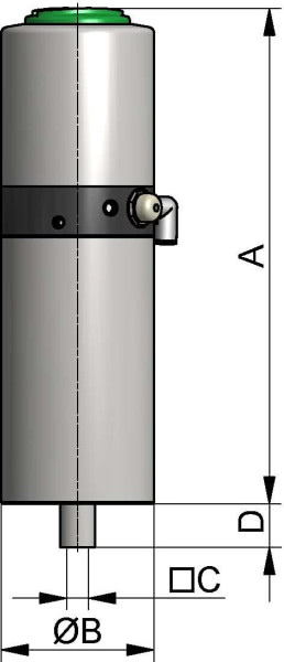 M&S Pneumatischer-Antrieb PAMS2, Luft/Luft, AISI 304 bl., DN 125-200 / 1"-4"