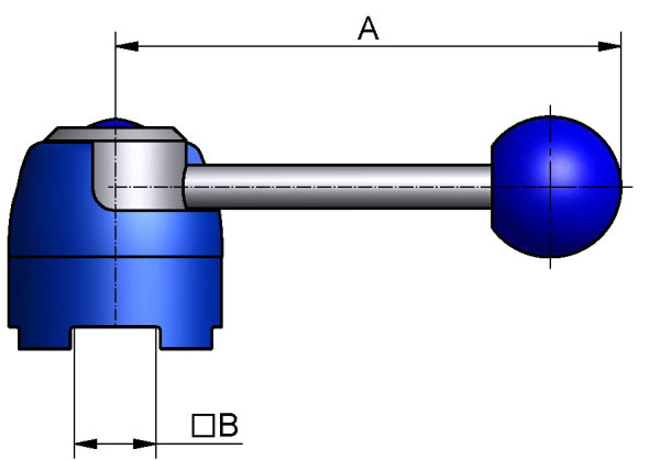 M&S SV-Handbetätigung SV04, AISI 304 pol. / PA, DN 65-100 / 2,5"-4"