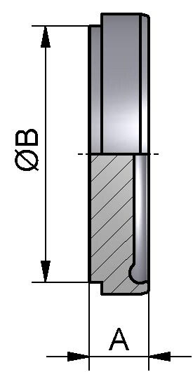 PharmCom Blindbundstutzen, ISO, DIN 11864, 1.4435, 33,7mm