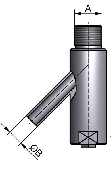 Probierventil, AISI 304 pol., G1/2"