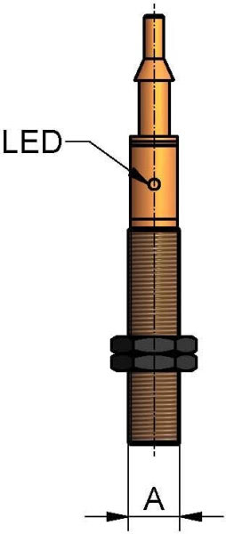 Näherungsinitiator-induktiv M12x1, DN 15-200 /1"-4", 24V DC, NO, PNP 3-Leiter