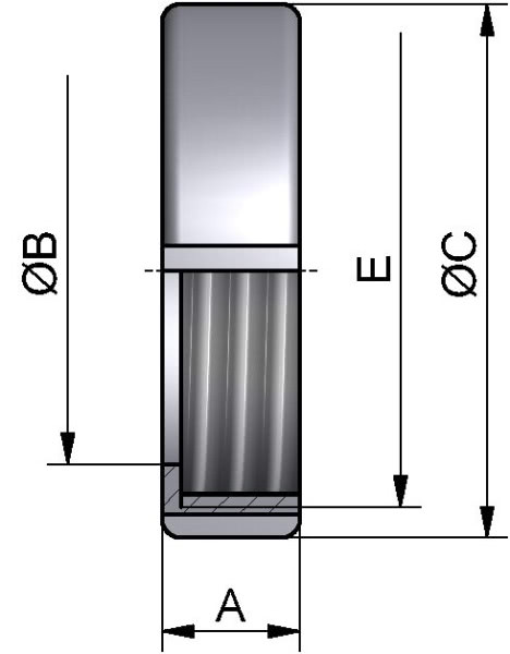 DS Nutmutter, AISI 304 bl., DN 76