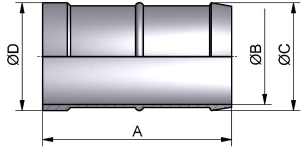 Schlauchtülle, BIER, AISI 316L pol., DN 65