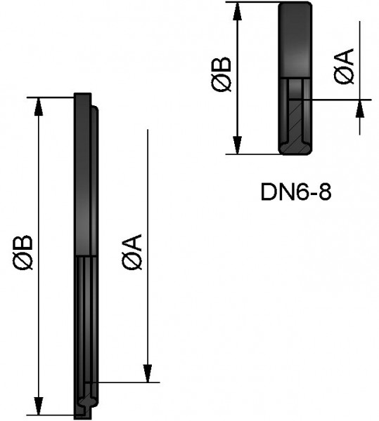 Dichtring CLAMP (TC), DIN, Silikon (VMQ), DN 40, FL 50,5mm