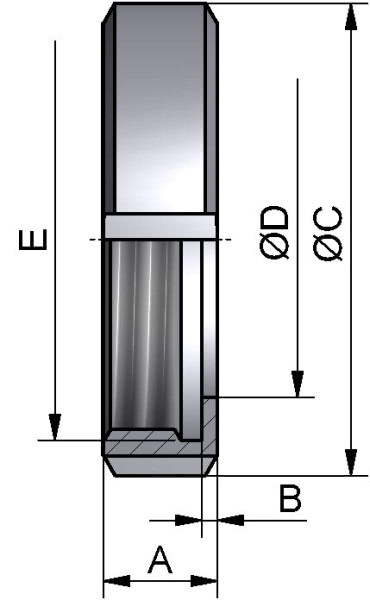 Nutmutter, DIN, AISI 304 bl., DN 40/1,5"/48,3