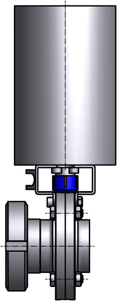 M&S Scheibenventil SV04, DIN-KS, AISI 316L bl., DN 20, EPDM