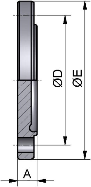 PharmCom Blindnutflansch, ASME, DIN 11864, 1.4435, 4"