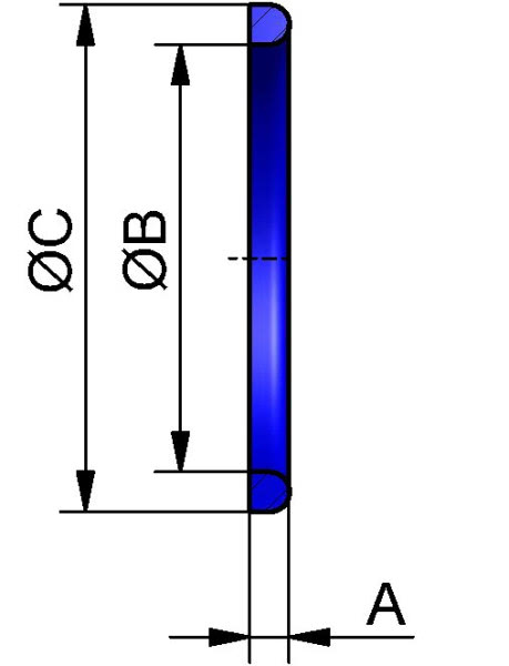 Dichtring G, VMQ (SILIKON TRANSPARENT), DN 75/3"x5mm