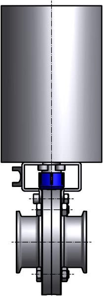 M&S Scheibenventil SV04, DIN-CC, AISI 316L bl., DN 80, EPDM