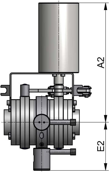 M&S Leckagescheibenventil LSV07, 2LV, DIN-ZF, AISI 316L bl., DN 80, FKM