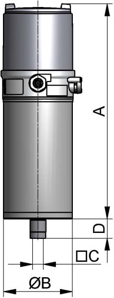 M&S Pneumatischer-Antrieb PAMS2/AS-I, Luft/Luft, AISI 304 bl., DN 125-200