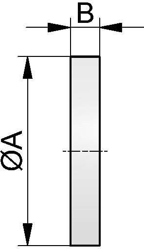 Schauglasplatte, HARTGLAS, DN 25 (45x10mm)