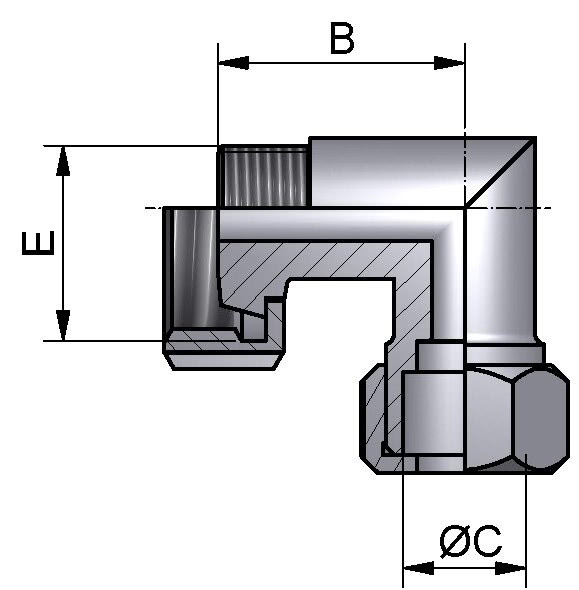 Obere Standanzeige, AISI 316L pol., Kegel/Mutter DN 20 (Rd 44x1/6), für Rohr 15x2,5mm DN 15, NBR