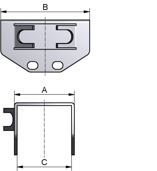 M&S Scheibenventil-Haltekonsole SV04, ZF, AISI 304 pol., DN 15-100 /1"-4"