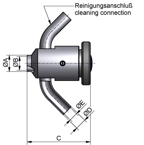 Probenehmer mit O-Ring, AISI 304 pol., DN 40, FKM