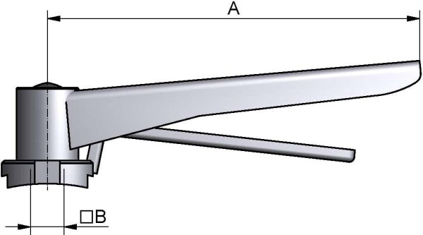 M&S SV-Handbetätigung-Scherengriff, CLASSIC, SV04, AISI 304 pol.