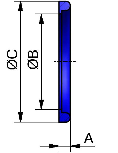 Dichtring G mit BUND, VMQ (SILIKON TRANSPARENT), DN 25x6mm